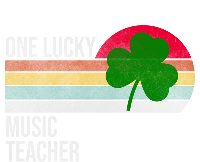 One Lucky Music Teacher St Patricks Day Vintage Retro Design Gift T-Shirt