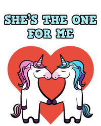 She's The One For Me Gift Unicorn Valentine's Day Gift T-Shirt