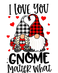 I Love You Gnome Matter What Buffalo Plaid Valentine's Day T-Shirt