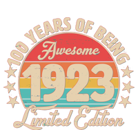 1923 Birthday 100 Years Of Of Being Awesome Limited Edition Striped Beanie with Solid Band