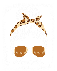 Bleached Leopard Print Messy Bun Sunglasses Football Auntie Gift Women's T-Shirt