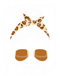 Bleached Leopard Print Messy Bun Sunglasses Football Auntie Gift Women's Flannel Pajama Set