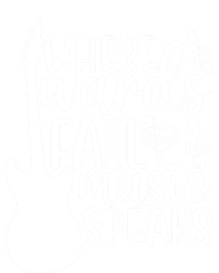 Where Words Fail Music Speaks Cool Gift Musical Music Notes Musician Gift T-Shirt