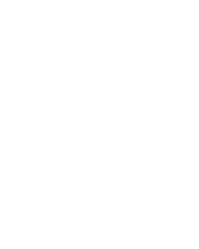 Where Words Fail Music Speaks Cool Gift Musical Music Notes Musician Gift T-Shirt