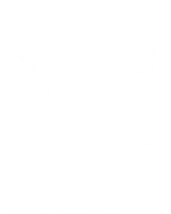 Where Words Fail Music Speaks Cute Gift Musical Music Notes Musician Gift Kids Tie-Dye T-Shirt