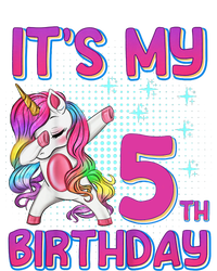 5th Birthday Girl Unicorn Five Year Old Youth Performance Sprint T-Shirt