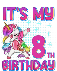 8th Birthday Girl Unicorn Eight Year Old V-Neck T-Shirt