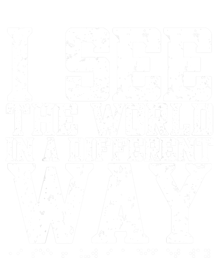 I See The World in a Different Way. Braille Blind, Blindness Tie-Dye Long Sleeve Shirt