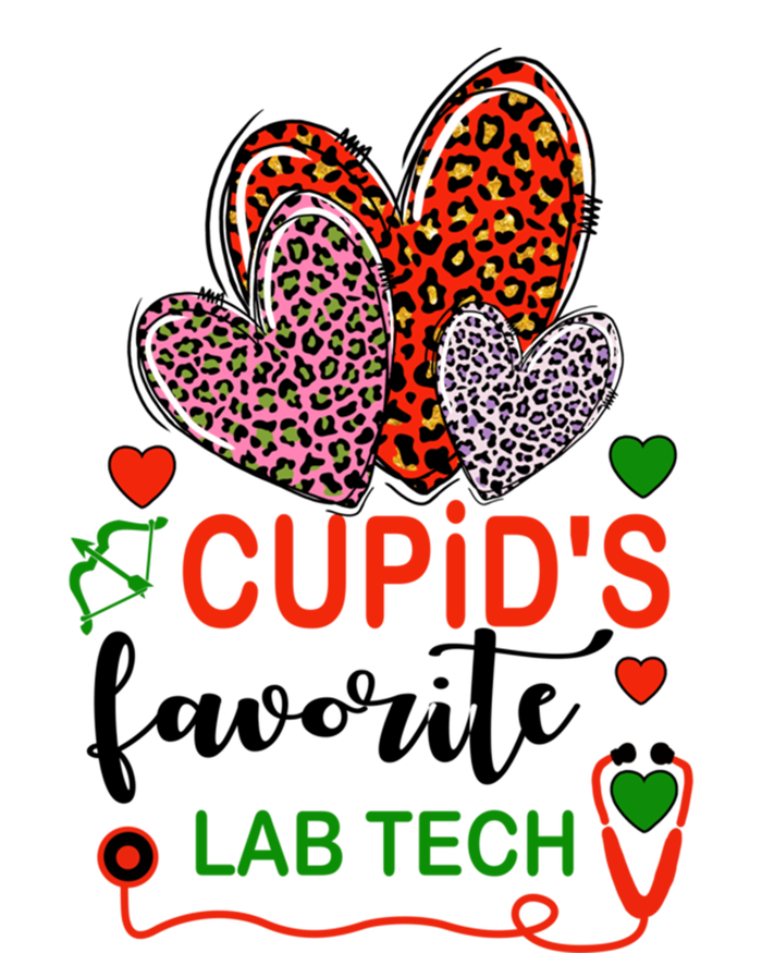 Leopard Heart Cupid's Favorite Lab Tech Valentines Day Meaningful Gift Short Acrylic Beanie