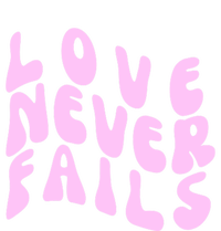 Love Never Fails Cute Gift Casual Back Letter Valentines Day Faith Gift Button