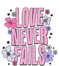 Love Never Fails Groovy Valentines Day Christian Religious Great Gift Bumper Sticker