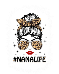 Messy Bun Classy Nana Life Leopard Pattern Shades Bleached Gift Valucap Bio-Washed Visor