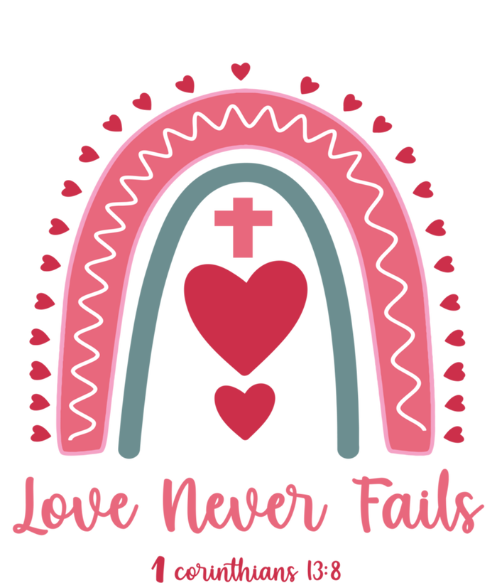 Religious Valentines Christian Love Never Fails Rainbow Great Gift Magnet