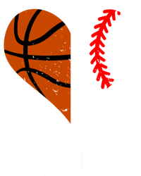 Ball Mom Heart Funny Baseball Basketball Mom Meaningful Gift Hoodie