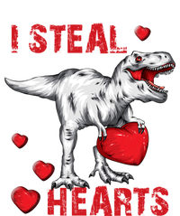 Valentines Day Dinosaur I Steal Hearts Great Gift Women's V-Neck T-Shirt