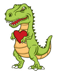 Valentines Day Funny Dinosaur Love Heart Gift T-Shirt