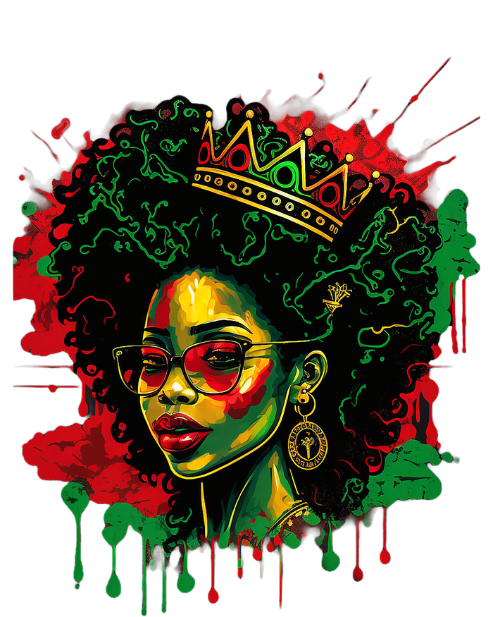 Black Queen Afro Melanin Woman Dripping Art Black History Mousepad