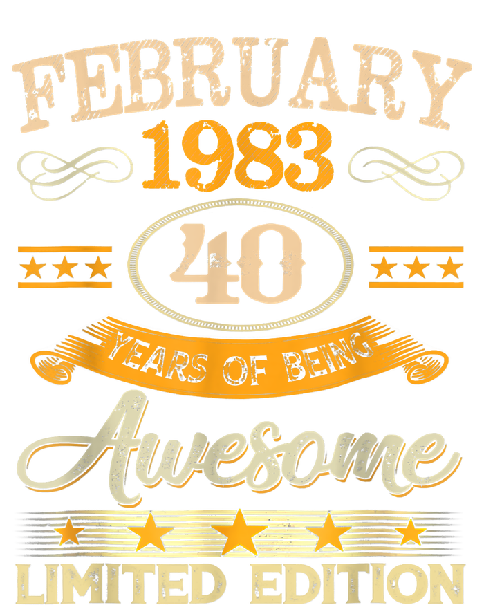 Vintage February 1983 40 Years Old Boy 40th Birthday Premium T-Shirt