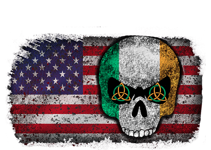 Irish Flag Skull Irish American Flag Premium Premium Hoodie