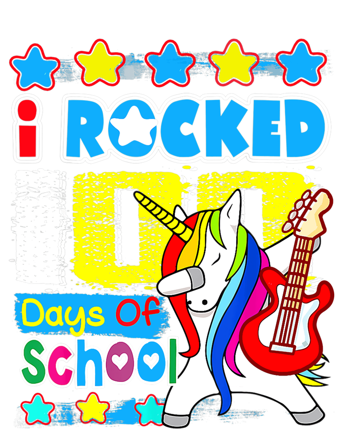 I Rocked 100 Days Of School 100th Day Guitar Music Gifts Premium Hoodie