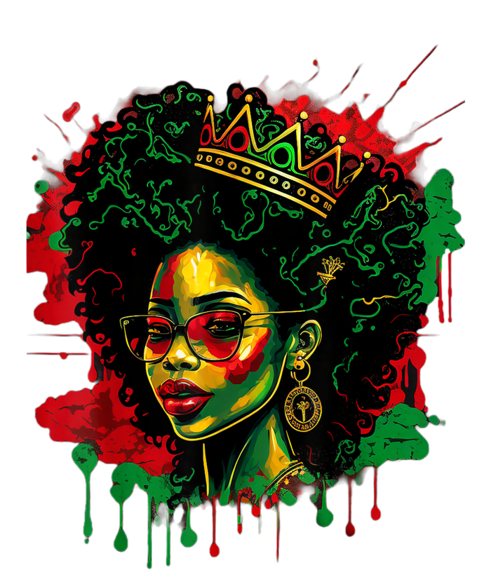 Black Queen Afro Melanin Woman Dripping Art Black History Tie Dye Hoodie