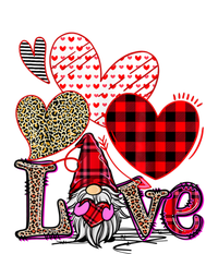 Love Gnome Valentines Day Red Buffalo Plaid Leopard T-Shirt