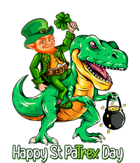 St Patricks Day Leprechaun Riding Dinosaur Gift Women's Racerback Tank