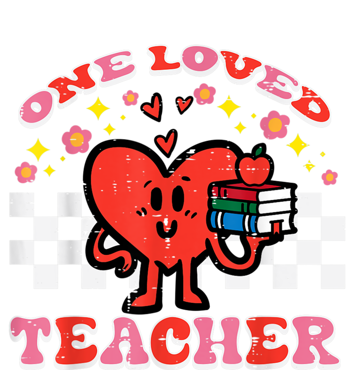 Valentines Day One Loved Teacher Retro Groovy Heart T-Shirt