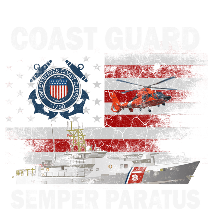 U.S. Coast Guard USCG SEMPER PARATUS Flag Vintage Pullover Hoodie Sustainable Knit Beanie