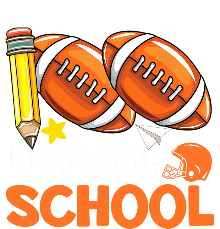 100 Days Of School Football 100th Day Of School Striped Beanie with Solid Band