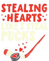 Stealing Heart Like I Steal Pucks Valentines Day Hockey Long Sleeve Pajama Set