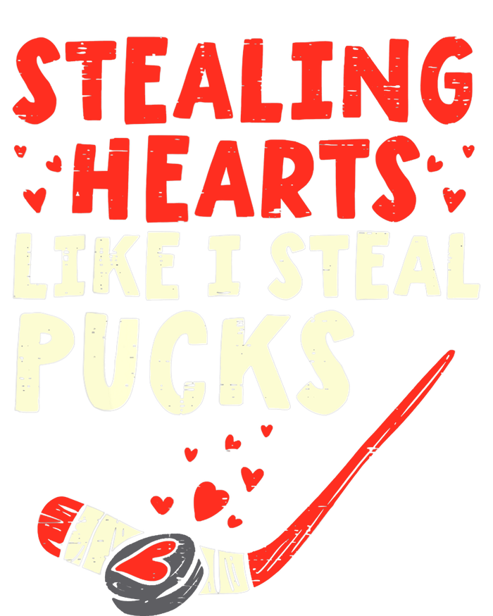 Stealing Heart Like I Steal Pucks Valentines Day Hockey Long Sleeve Pajama Set