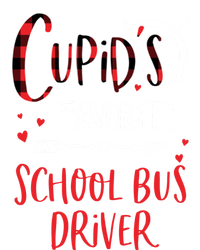 Cupid's Favorite School Bus Driver Red Plaid Valentine's Day Gift Sustainable Beanie