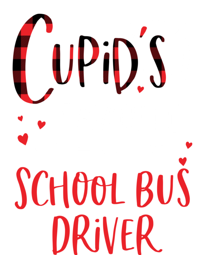 Cupid's Favorite School Bus Driver Red Plaid Valentine's Day Gift Sustainable Beanie