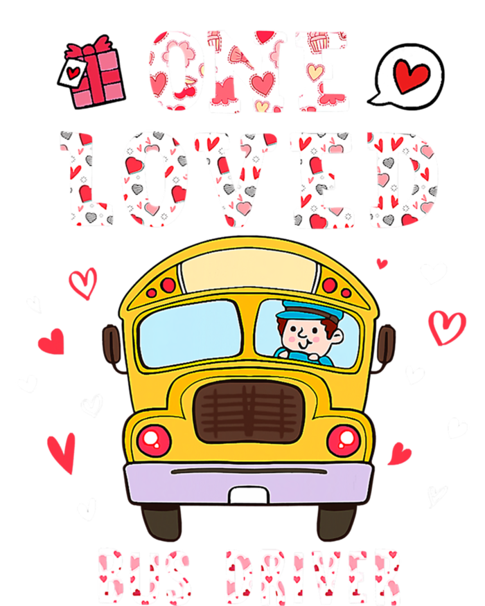 Funny One Loved Bus Driver Valentines Day School Gift Softstyle Adult Sport Polo