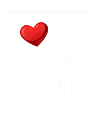 I Love My Awesome Dad Heart Valentines Day Matching Couple Gift Women's V-Neck T-Shirt