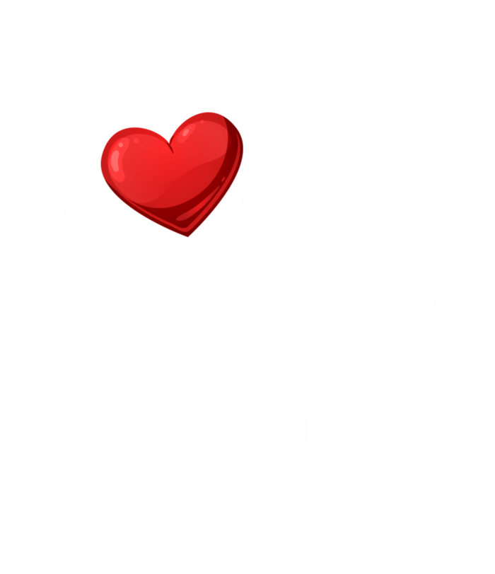 I Love My Awesome Dad Heart Valentines Day Matching Couple Gift Women's V-Neck T-Shirt