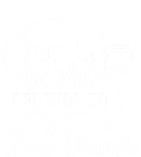 My Heart Belongs To A Bus Driver Funny Bus Driving Gift Tie Dye Hoodie