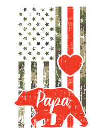 Papa Bear Valentines Day American Flag Camo Family Matching Funny Gift Tall Hoodie