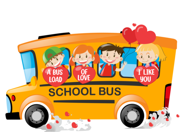 Rnqp School Bus Loads Of Love School Bus Driver Valentine Gift T-Shirt