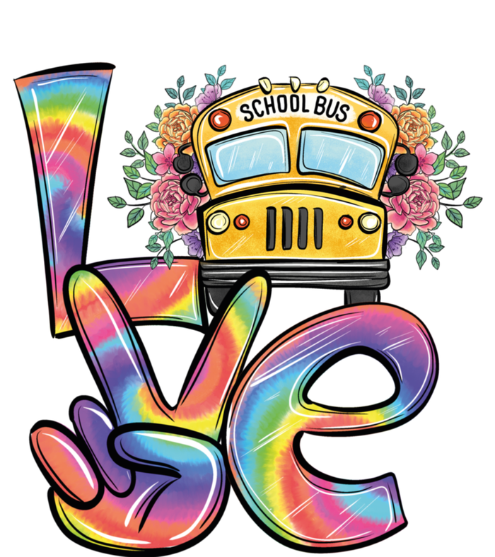 School Bus Driver Tie Dye Valentines Day Love Gift T-Shirt