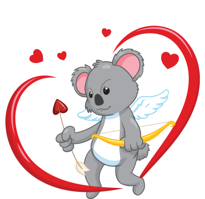 Valentines Day Koala Bear With Heart Arrow Cupid Koala Gift T-Shirt