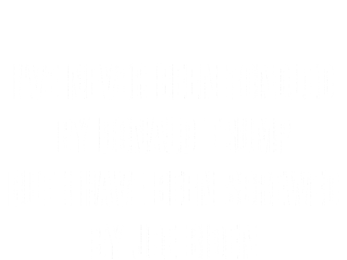 I’ve Never Been Fondled By Donald Trump But I Have Been Screwed By Joe Biden Women's Tri-Blend 3/4-Sleeve Raglan Shirt