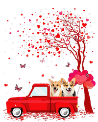 Corgi Valentine's Day Gifts Dogs Red Truck Hearts T-Shirt