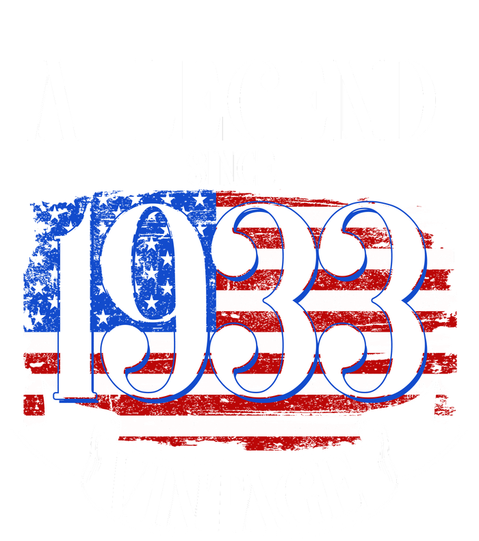 Vintage USA Flag A Legend Since 1933 90th Birthday Kids Long Sleeve Shirt