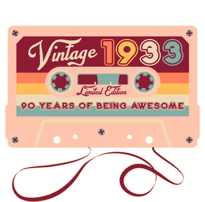 Cute Cassette Tape Limited Edition Vintage 1933 90 Years Of Being Awesome Ladies Essential Tank