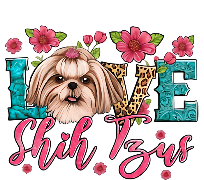 Love Shih Tzu Dog Flower Lover Pet Animal Trending Gift Idea Toddler T-Shirt