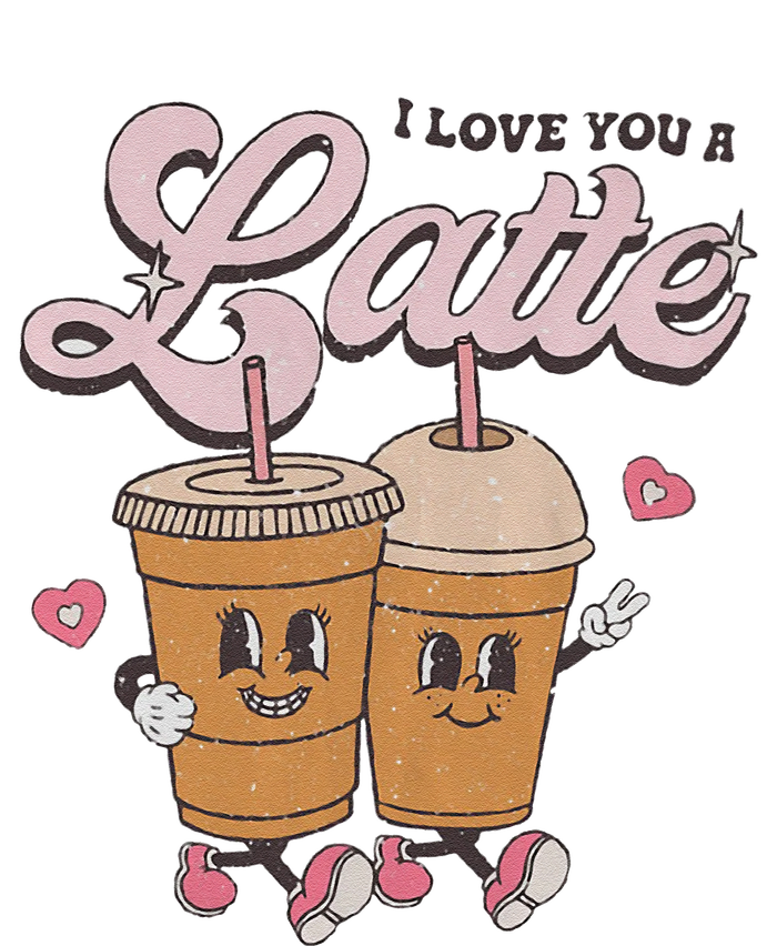 I Love You A Latte Coffee Hearts Couple Valentine's Day T-Shirt