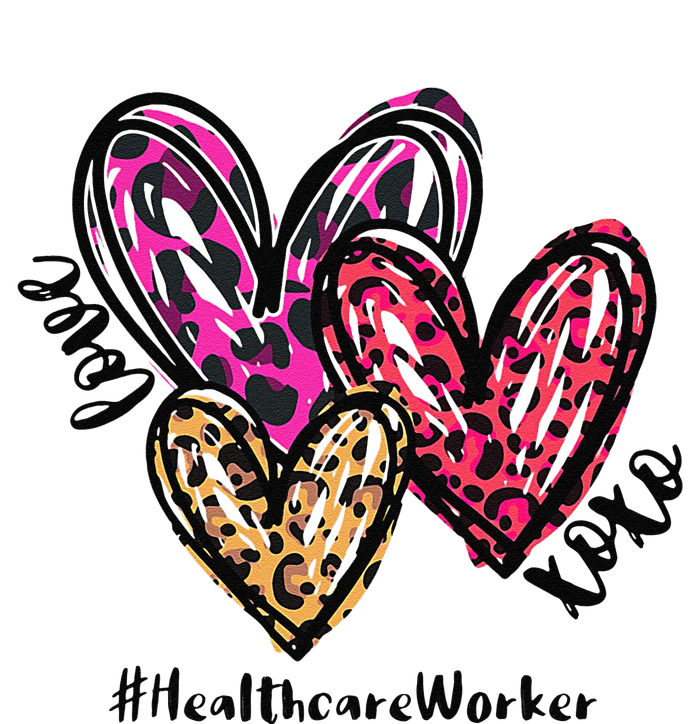 Love Healthcare Worker Heart Leopard Costume Valentine's Day T-Shirt