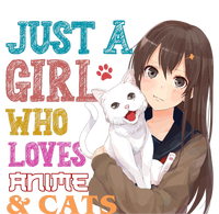 Just A Girl Who Loves Anime And Cats Poster